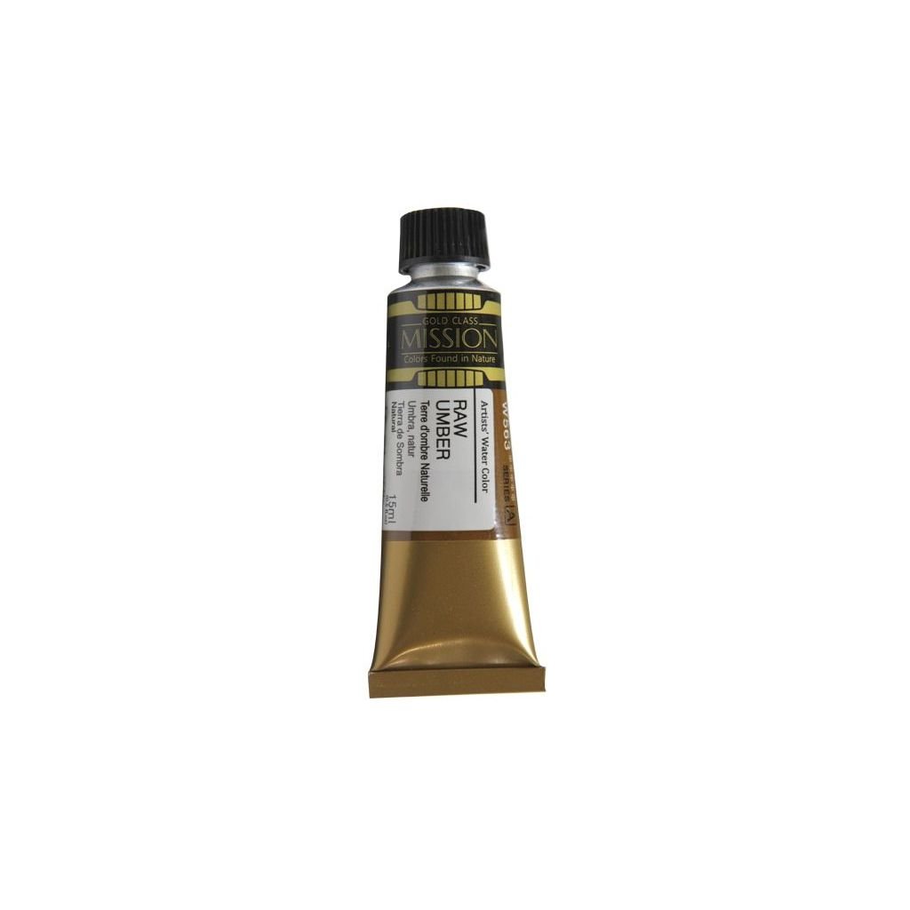 Mijello Mission Gold Class Professional Grade Extra-Fine Watercolour  - Raw Umber (563) - 15 ML