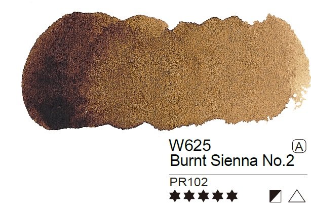Mijello Mission Gold Class Professional Grade Extra-Fine Watercolour  - Burnt Sienna No. 2 (625) - 7 ML
