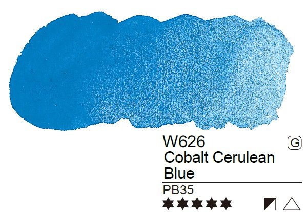 Mijello Mission Gold Class Professional Grade Extra-Fine Watercolour  - Cobalt Cerulean Blue (626) - 7 ML