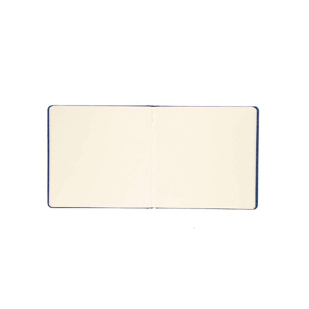 Scholar Artists' Watercolour Journal - Square (19.5 cm x 19.5 cm or 7.68 in x 7.68 in) Natural White Cold Press 300 GSM, Blue Travel Journal of 28 Sheets