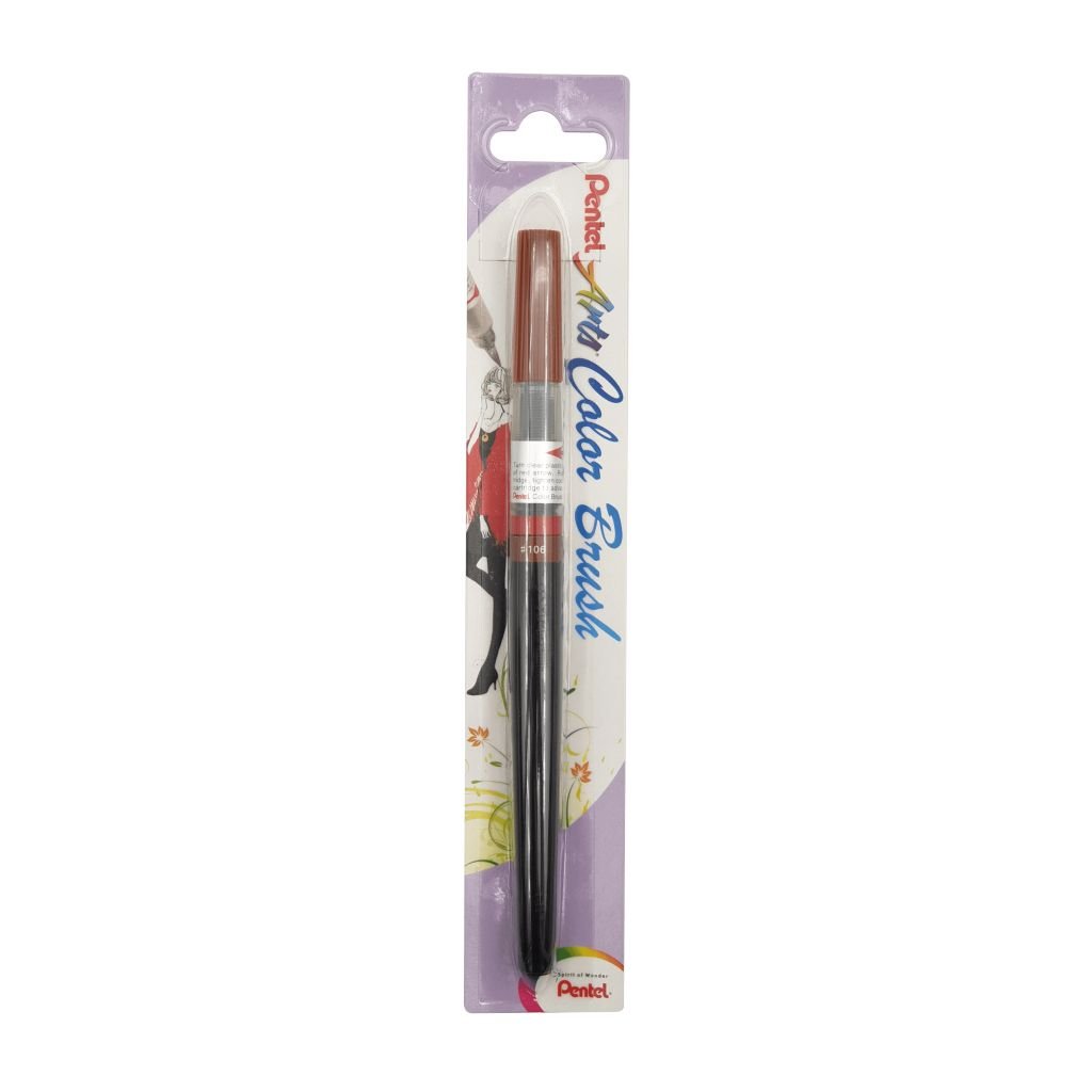 Pentel Colour Brush Pen - Water-based Ink - Brown