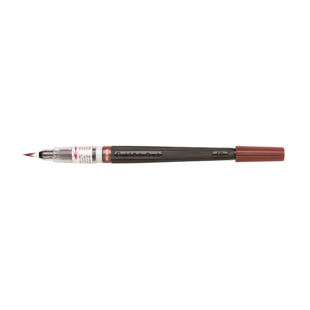 Pentel Colour Brush Pen - Water-based Ink - Brown
