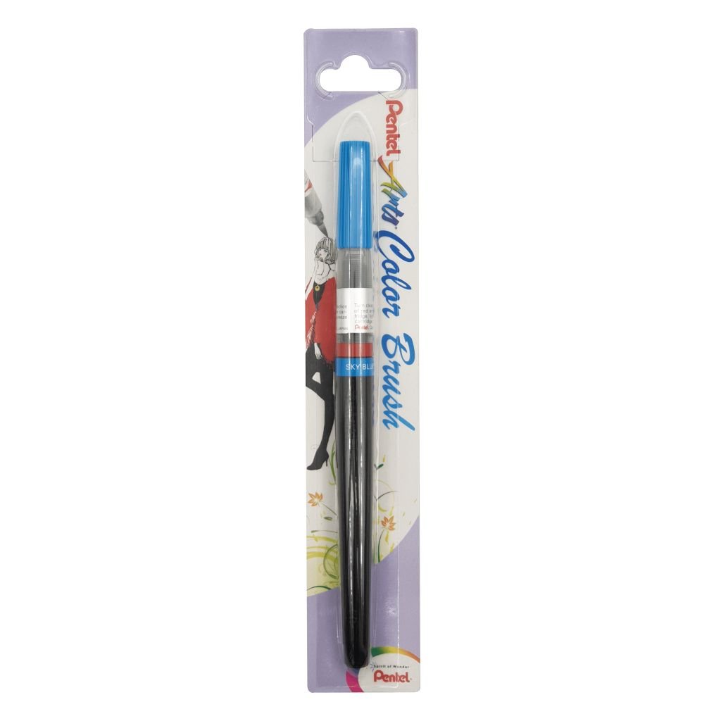Pentel Colour Brush Pen - Water-based Ink - Sky Blue