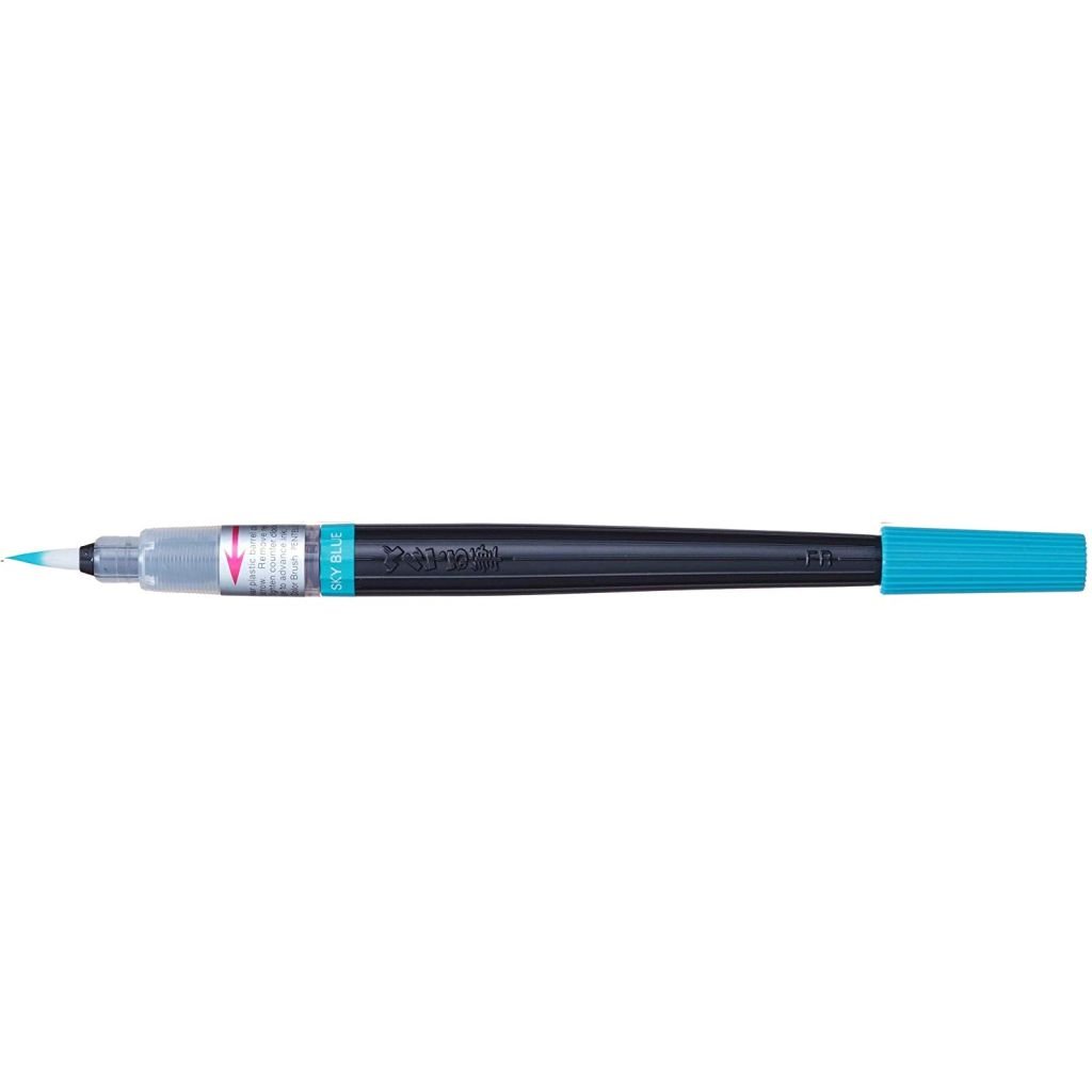 Pentel Colour Brush Pen - Water-based Ink - Sky Blue