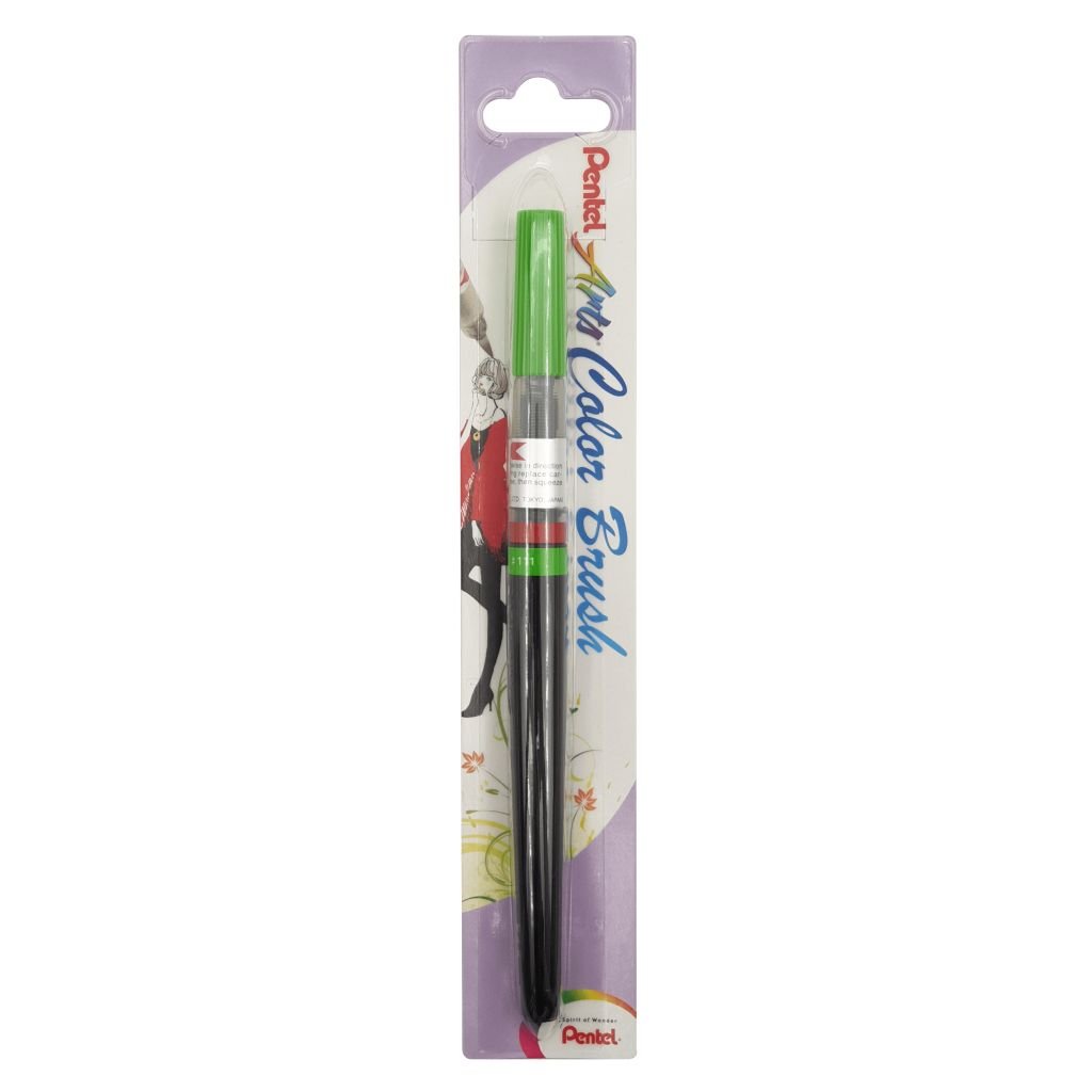 Pentel Colour Brush Pen - Water-based Ink - Light Green