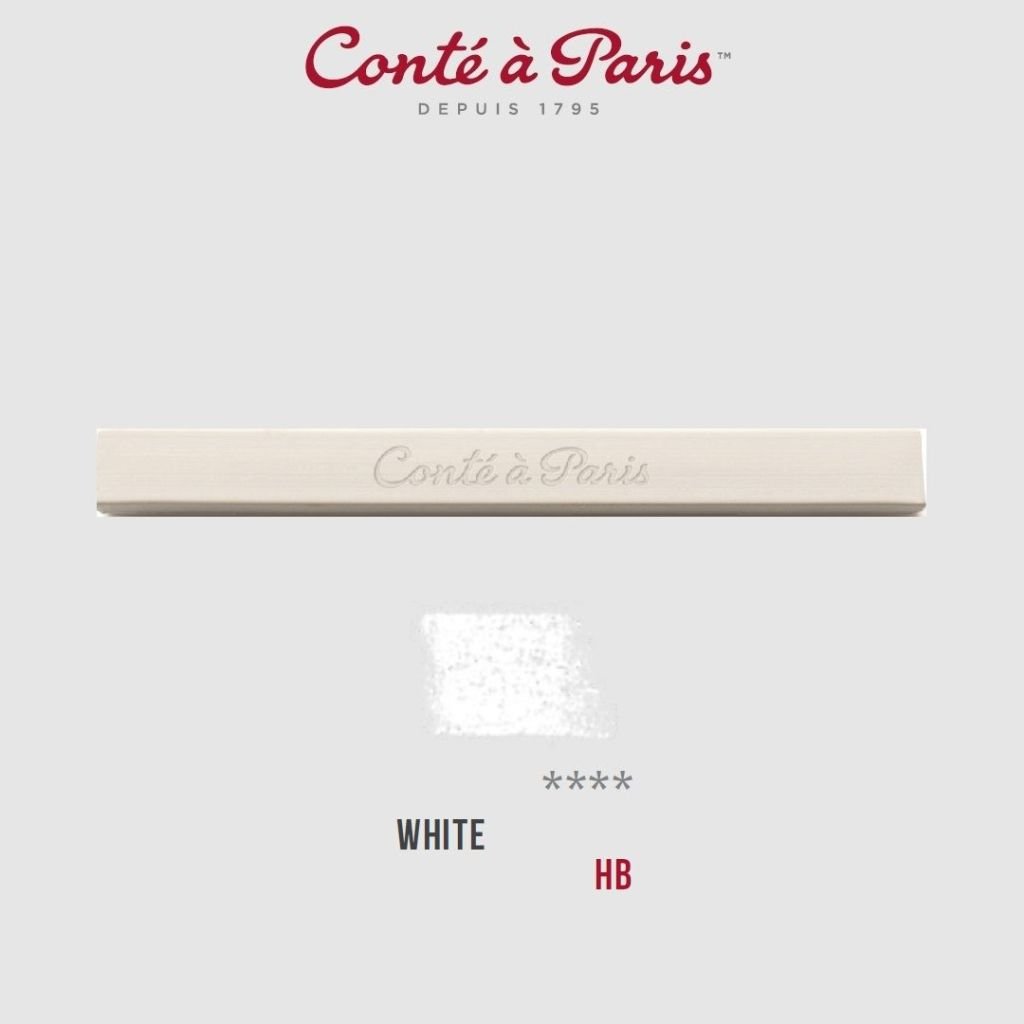 Conte a' Paris Sketching Carres Crayons - White - HB