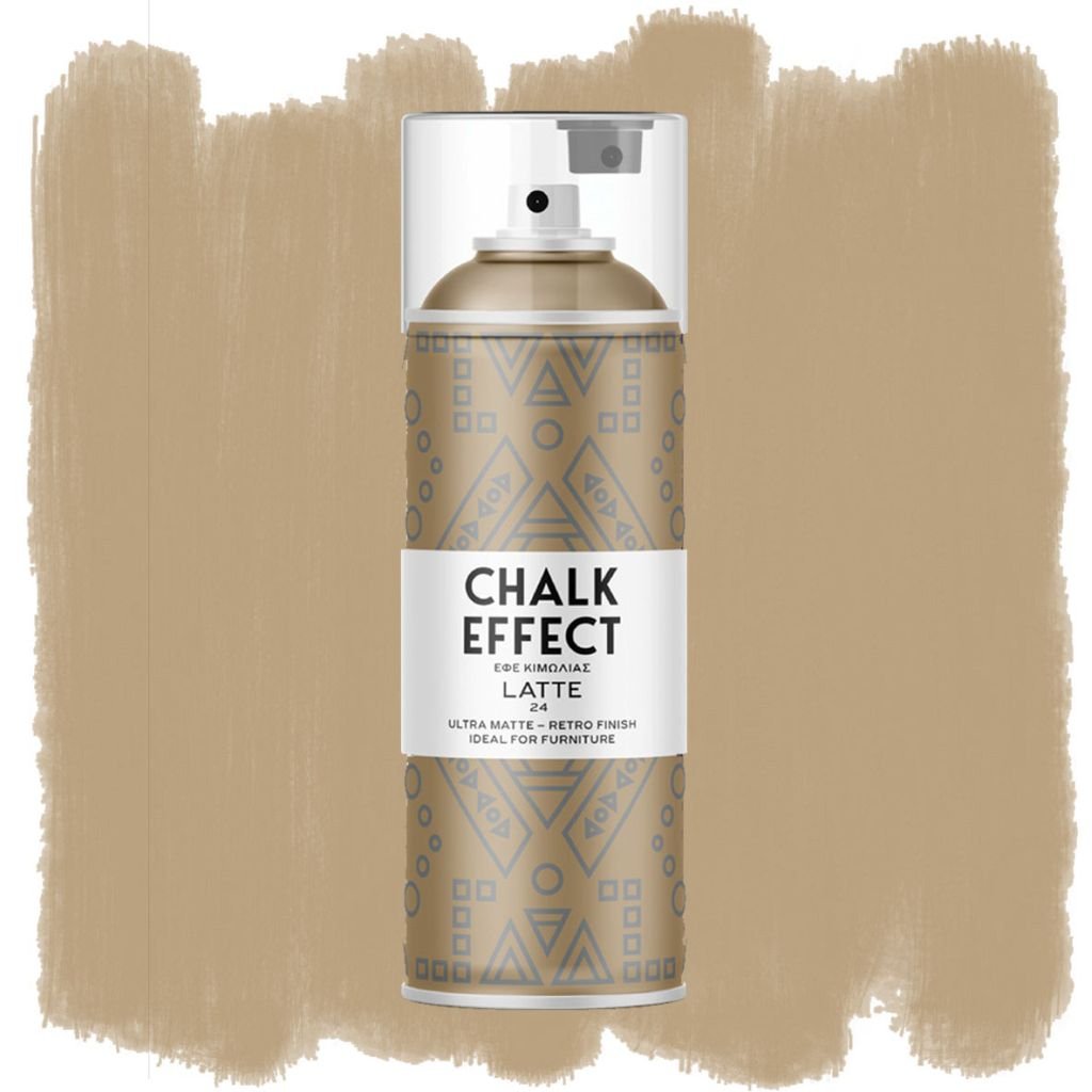 Cosmos Chalk Effect Acrylic Paint - Ultra Matte Retro Finish - 400 ML Can - Latte (N24)