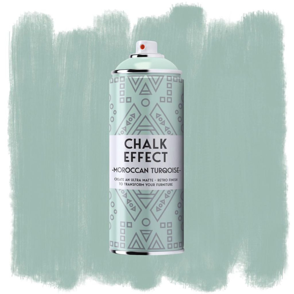 Cosmos Chalk Effect Acrylic Paint - Ultra Matte Retro Finish - 400 ML Can - Moroccan Turquoise (N09)