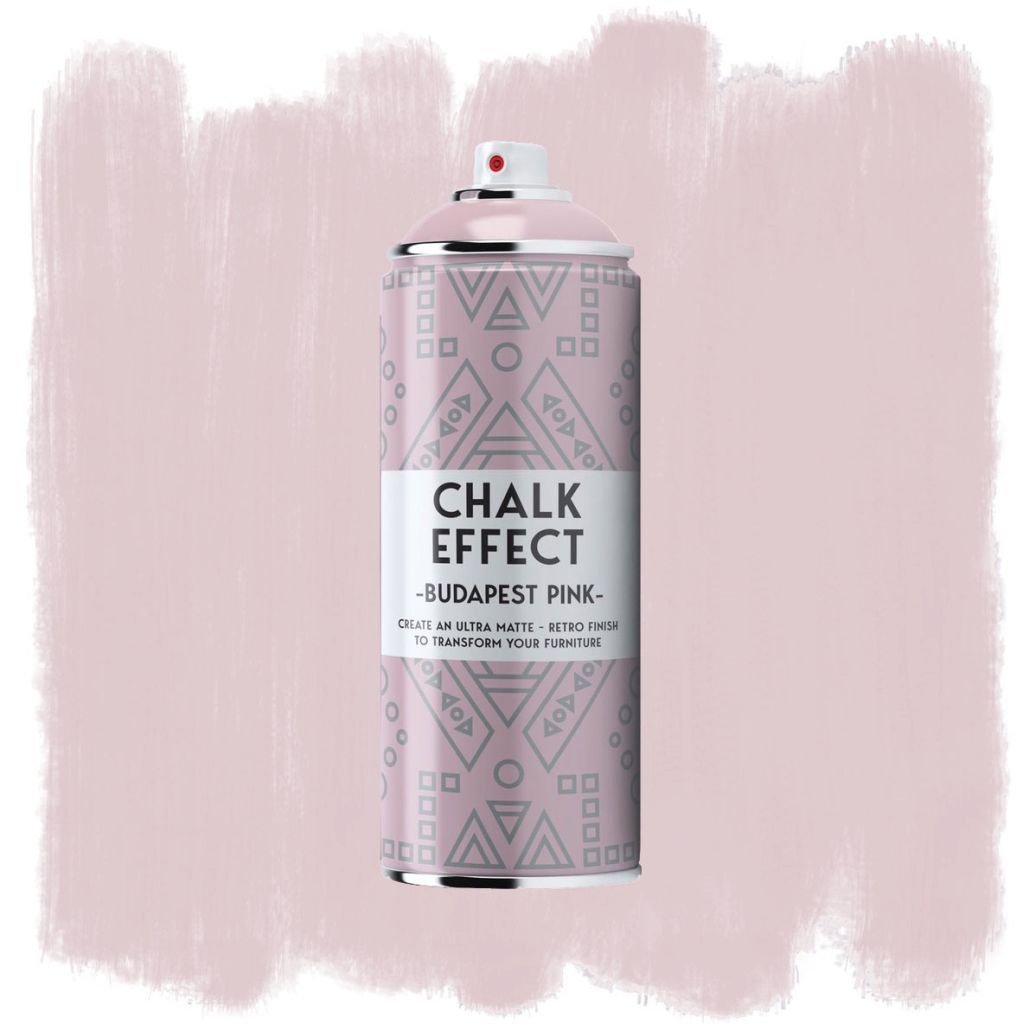 Cosmos Chalk Effect Acrylic Paint - Ultra Matte Retro Finish - 400 ML Can - Budapest Pink (N11)