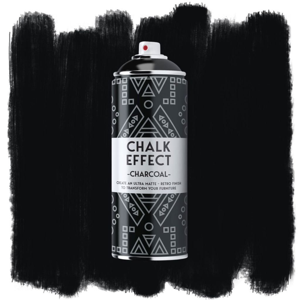 Cosmos Chalk Effect Acrylic Paint - Ultra Matte Retro Finish - 400 ML Can - Charcoal (N01)