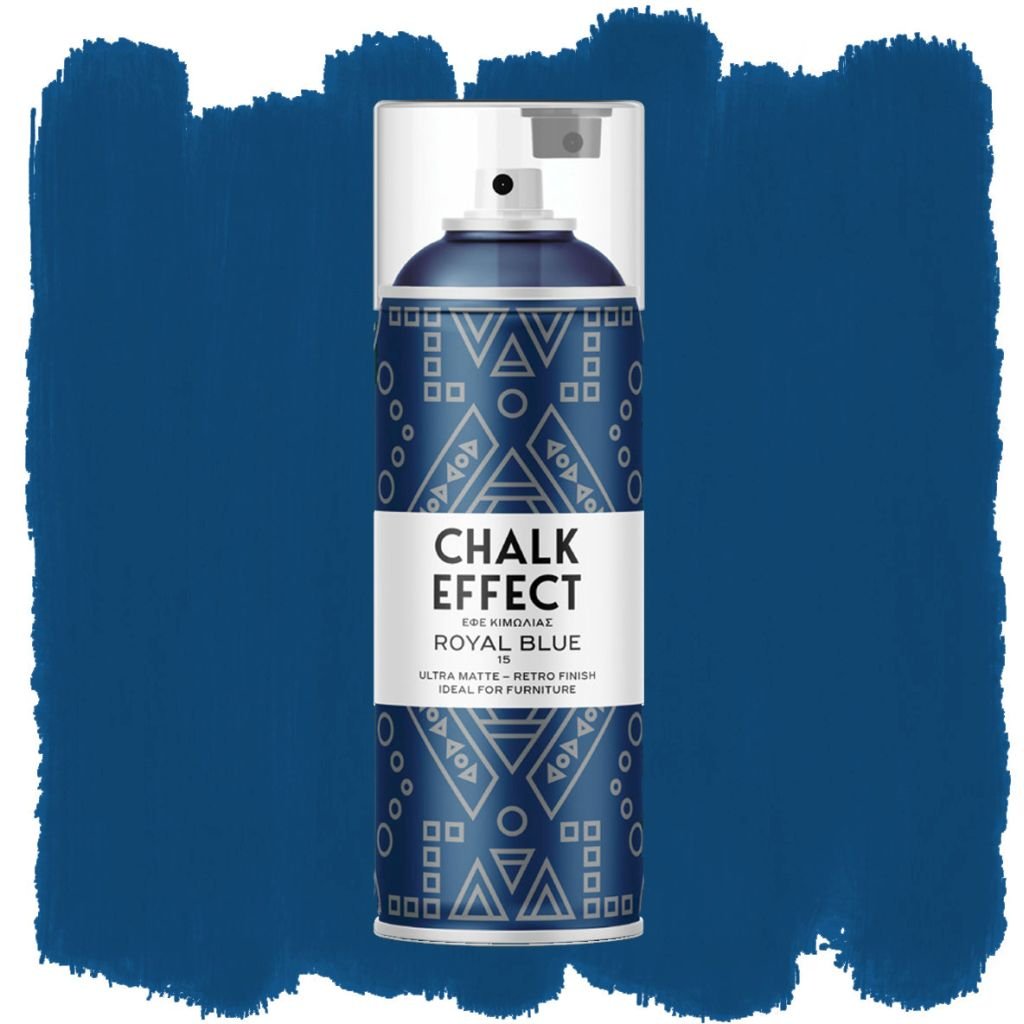 Cosmos Chalk Effect Acrylic Paint - Ultra Matte Retro Finish - 400 ML Can - Royal Blue (N15)