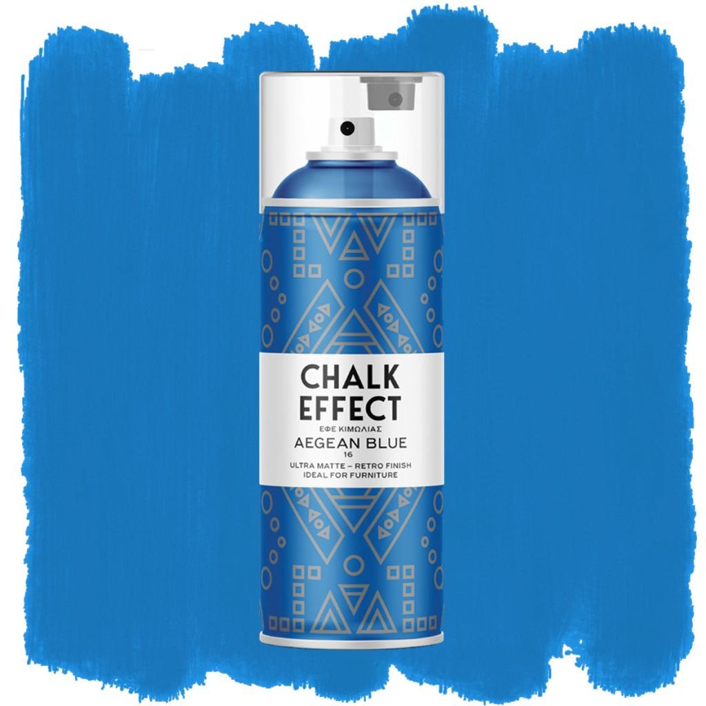 Cosmos Chalk Effect Acrylic Paint - Ultra Matte Retro Finish - 400 ML Can - Aegean Blue (N16)