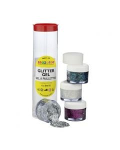 Snazaroo Glitter Gels - Set of 4 x 8 ML Pots 