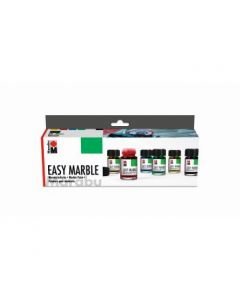 Marabu Easy Marble - Marbling Paint - Starter Set of 6 x 15 ML Bottle