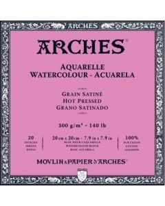 Arches Watercolour - Aquarelle Satin Grain / Hot Press 300 GSM 100% Cotton Paper