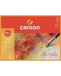 Canson Acrylic Paper - Cold Press 400 GSM - Sheets / 4 Side Glued Pad (Blocks)