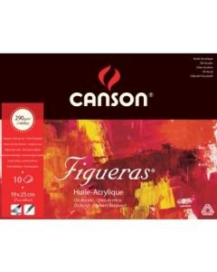 Canson Figueras Oil Paper - Canvas Grain 290 GSM - Sheets / Pad /  4 Side Glued Pad (Blocks)