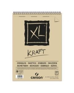 Canson XL Kraft - 90 GSM -  Laid Texture - Coloured Lined Paper