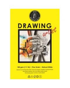 Art Essentials Drawing Artist Natural White Fine Grain 180 GSM Paper
