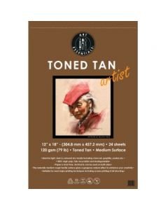 Art Essentials Toned Tan Artist Sketching Paper - Medium Surface 120 GSM