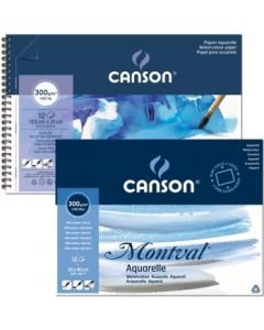 Canson Montval 300 GSM Fine Grain Sheets / Pad / Spiral Pad and Rolls