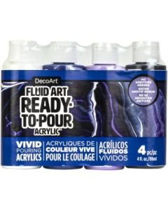 DecoArt FluidArt - Ready-to-Pour Acrylic Paint - Value Packs