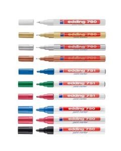 Edding Gloss Paint Markers - For Glass, Metal and Plastic