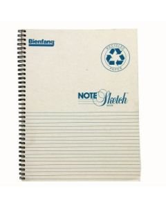 Speedball Bienfang Notesketch Book Horizontal-Lined - Smooth  GSM - 21.59 cm x 27.94 cm or 8.5" x 11" Spiral Long Side Book of 64 Sheets