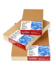 Speedball Mounted Linoleum Printing Block - Smoky Tan