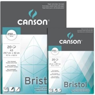 Canson Bristol Drawing Pad - Extra-Smooth Surface 250 GSM