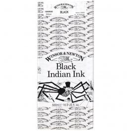 Winsor & Newton Drawing Ink - Bottle of 500 ML - Black Indian Ink (030)
