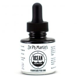 Dr. Ph. Martin's Ocean Fountain Pen Ink - 30 ml Bottle - Dark Matter Black (3E)
