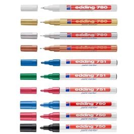 Edding Gloss Paint Markers - For Glass, Metal and Plastic