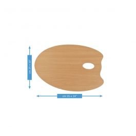 MABEF Oval Wooden Palette - 25 x 35 cm