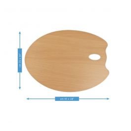 MABEF Oval Wooden Palette - 35 x 45 cm