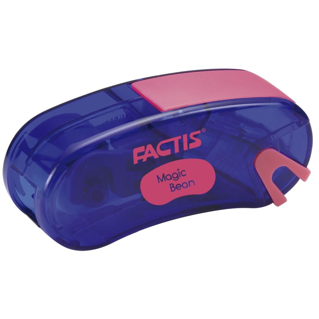 Factis Magic Bean Pencil Sharpener + Eraser - Blue