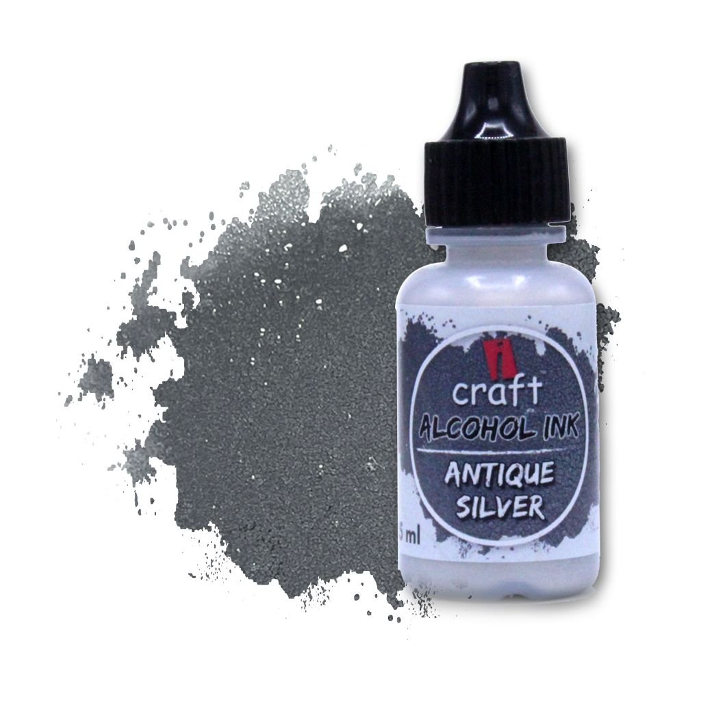iCraft Alcohol Ink - Antique Silver - 15 ML Bottle