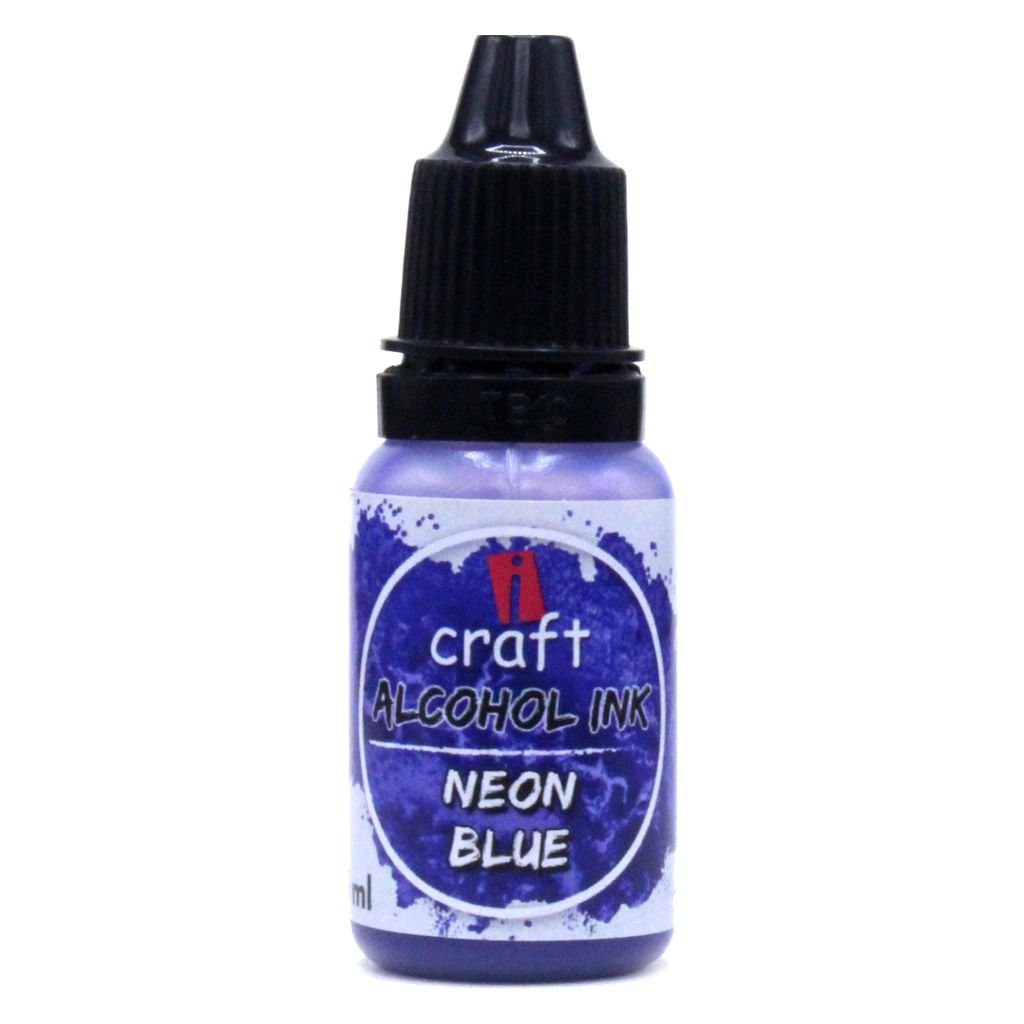 iCraft Alcohol Ink - Neon Blue - 15 ML Bottle