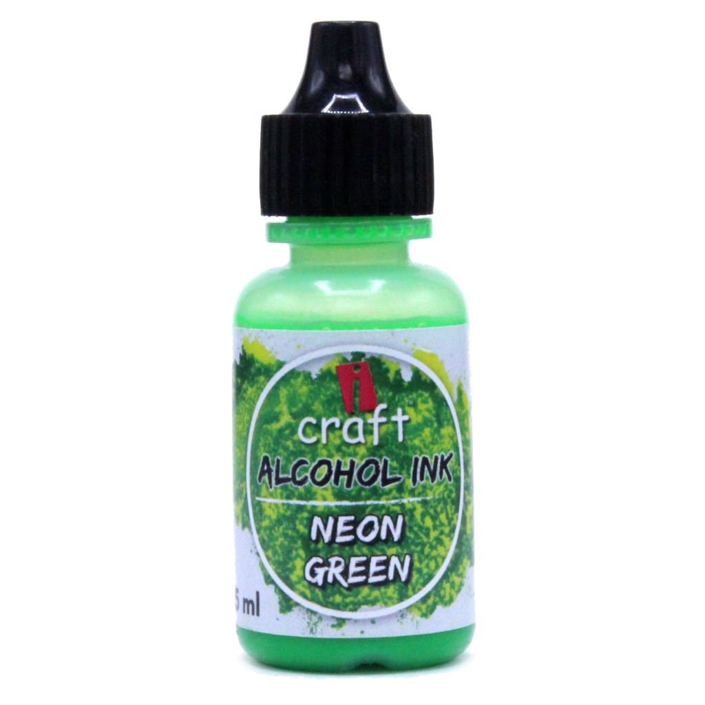 iCraft Alcohol Ink - Neon Green - 15 ML Bottle