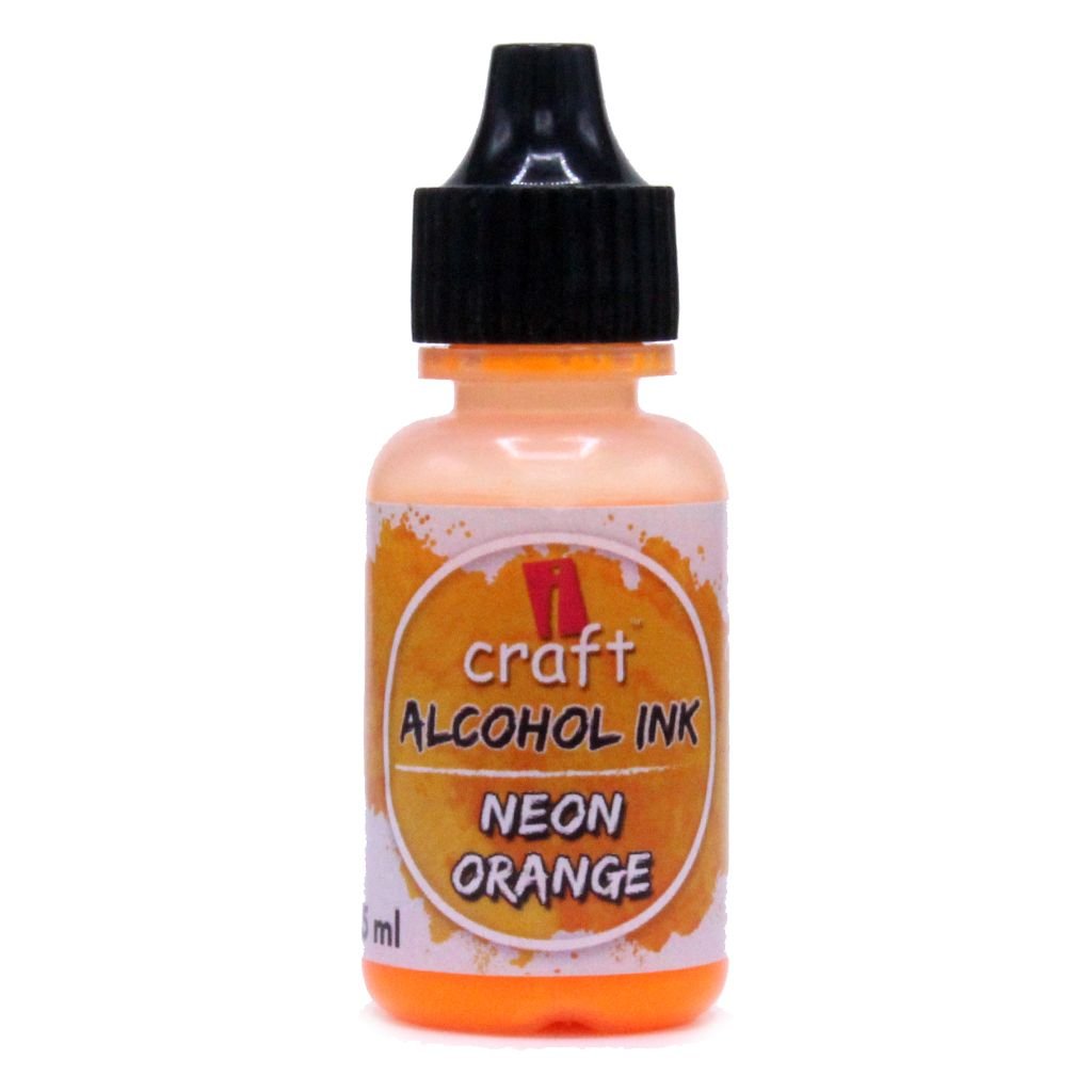 iCraft Alcohol Ink - Neon Orange - 15 ML Bottle