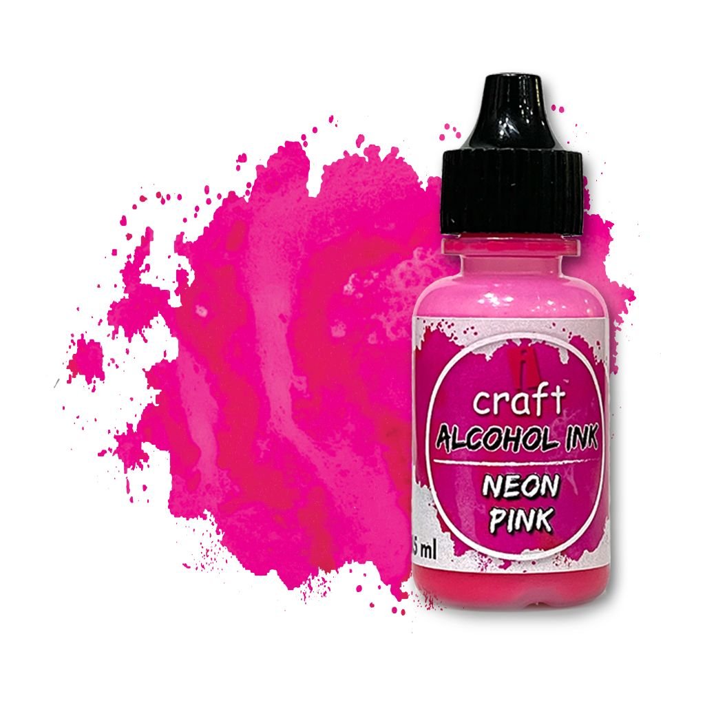 iCraft Alcohol Ink - Neon Pink - 15 ML Bottle