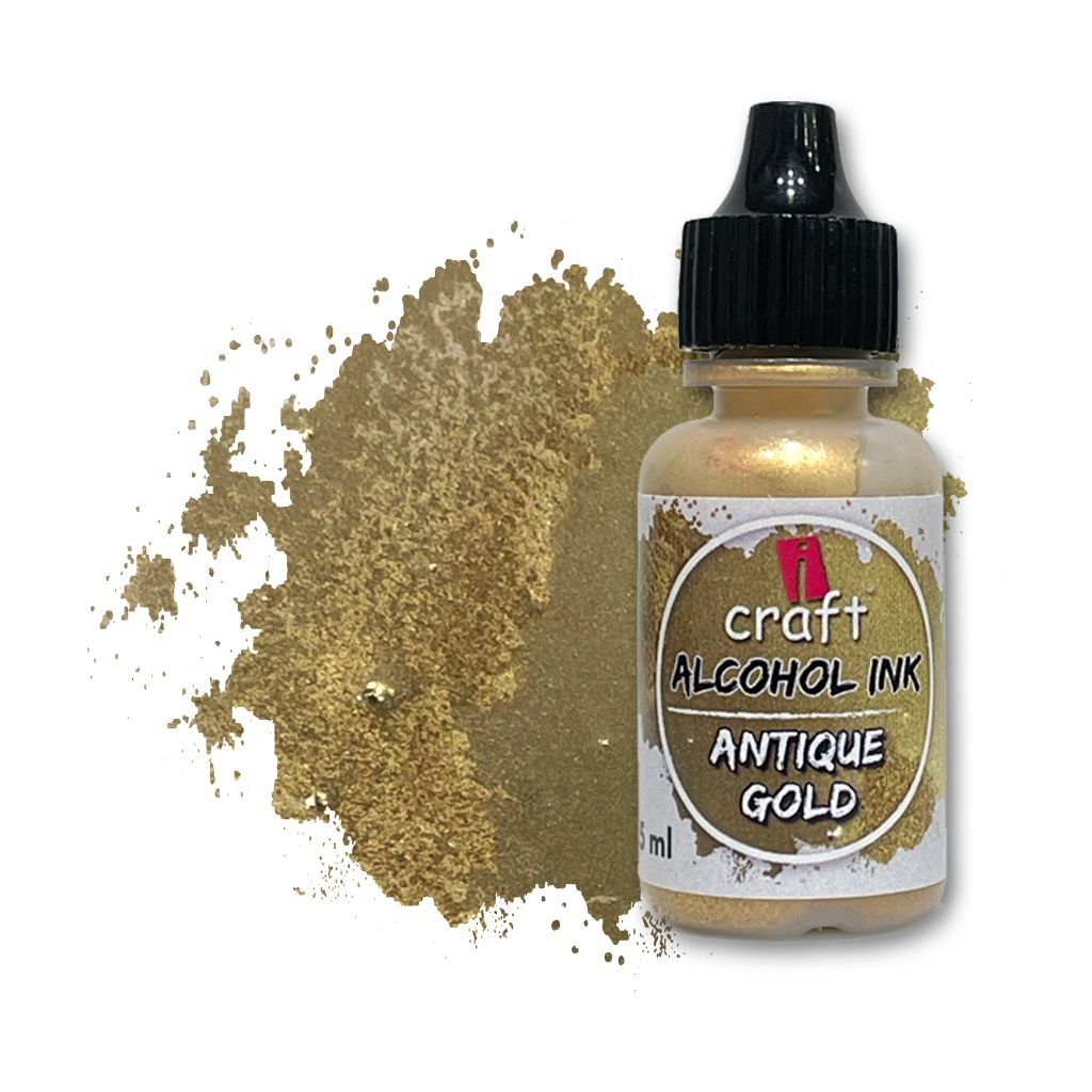 iCraft Alcohol Ink - Antique Gold - 15 ML Bottle
