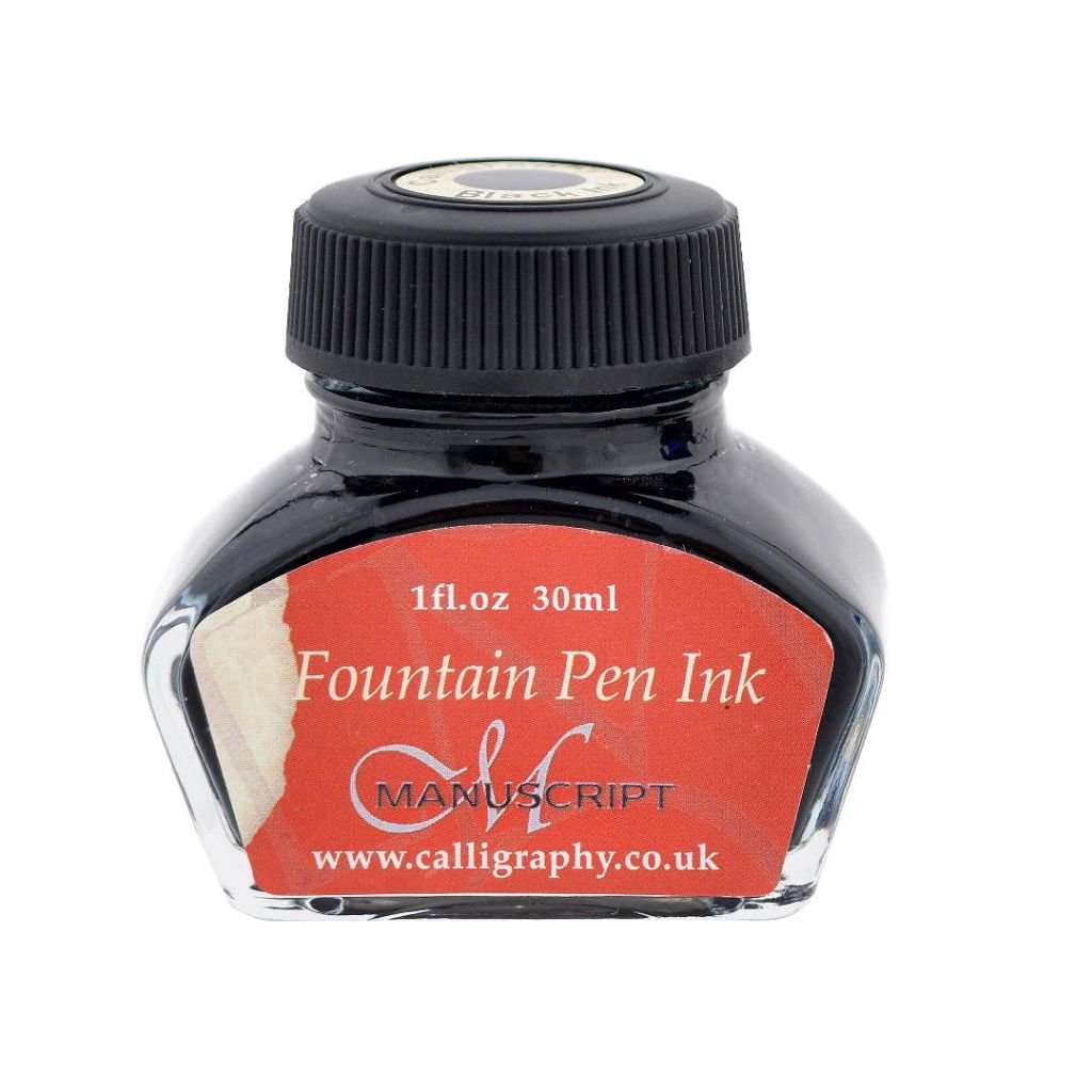 Manuscript Calligraphy Black Fountain Pen Ink - 30ML Bottle