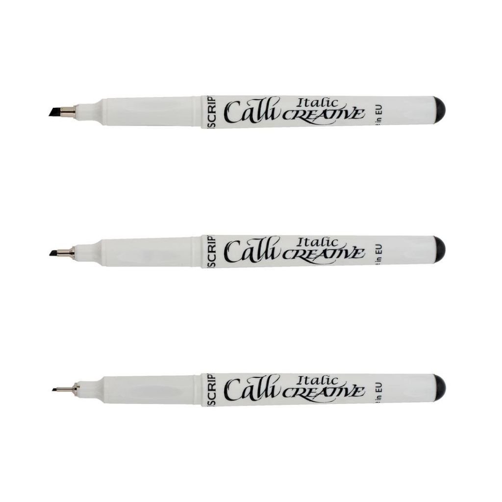 Manuscript - CalliCreative Left Hand Italic Marker Pens - Pack of 3 - Fine / Medium / Broad