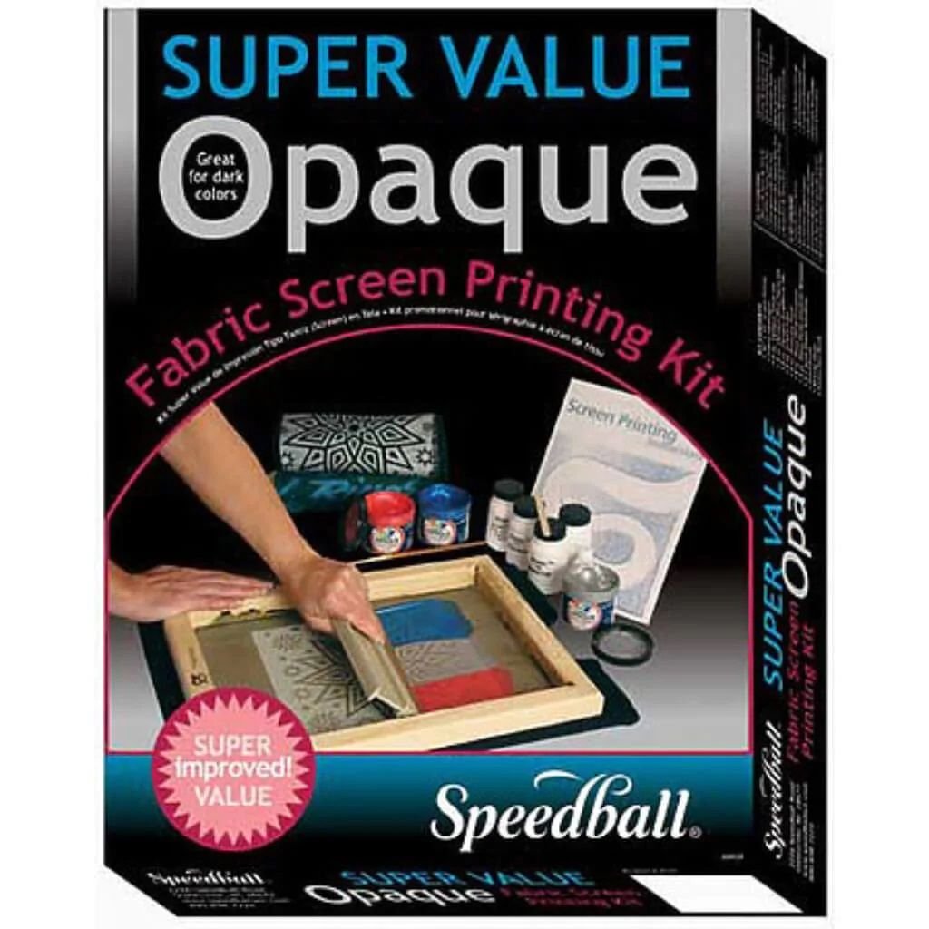 Speedball Opaque Fabric Screen Printing Ink - Starter Set of 6 Jars x 118 ml