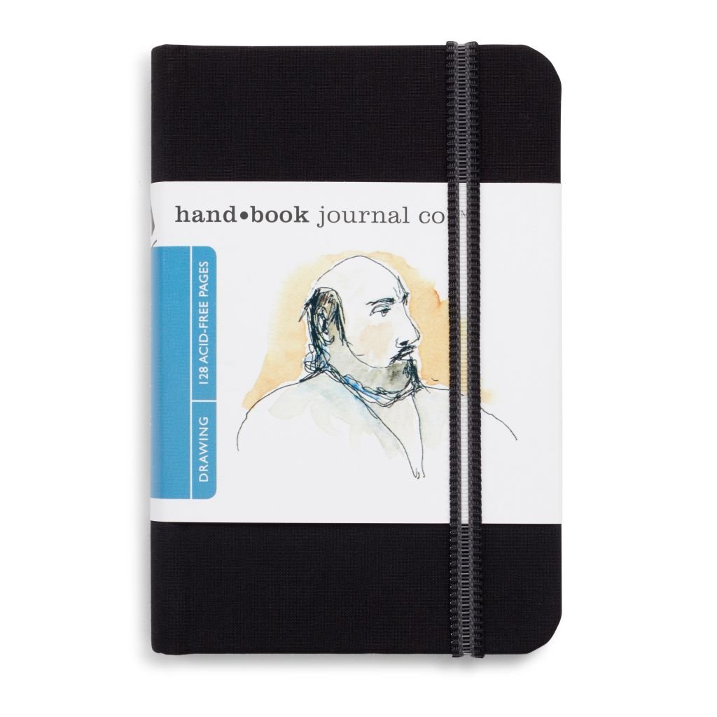 Speedball Hand Book Drawing Journal - Ivory Black Woven Cloth Cover 140 GSM - 13.97 cm x 8.89 cm or 5.5