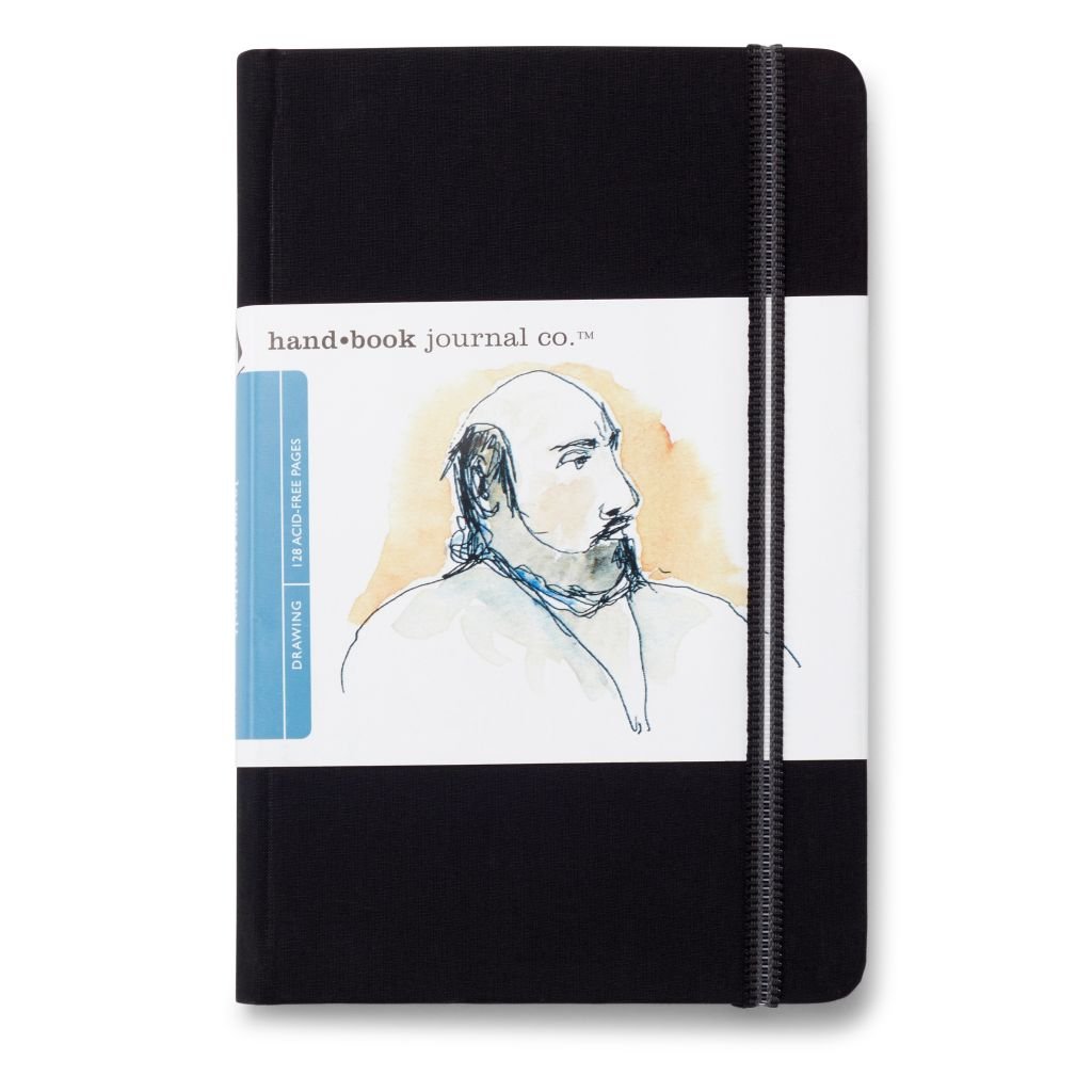 Speedball Hand Book Drawing Journal - Ivory Black Woven Cloth Cover 140 GSM - 20.95 cm x 13.97 cm or 8.25