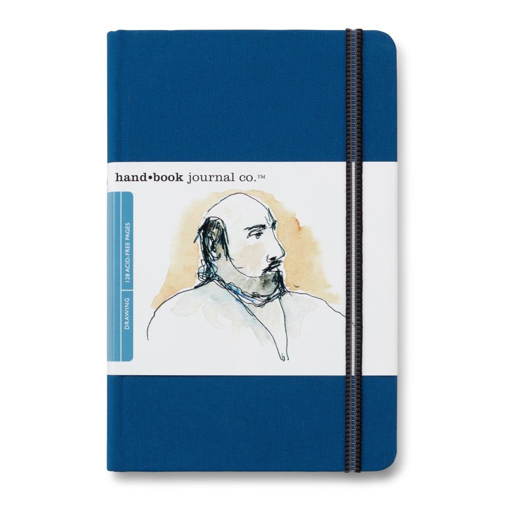 Speedball Hand Book Drawing Journal - Ultramarine Blue Woven Cloth Cover 140 GSM - 20.95 cm x 13.97 cm or 8.25