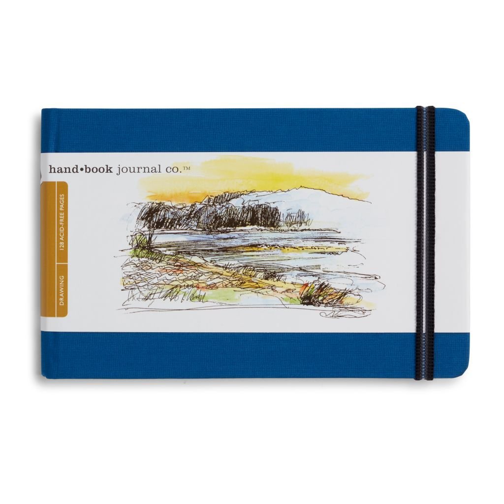 Speedball Hand Book Drawing Journal - Ultramarine Blue Woven Cloth Cover 140 GSM - 13.97 cm x 20.95 cm or 5.5